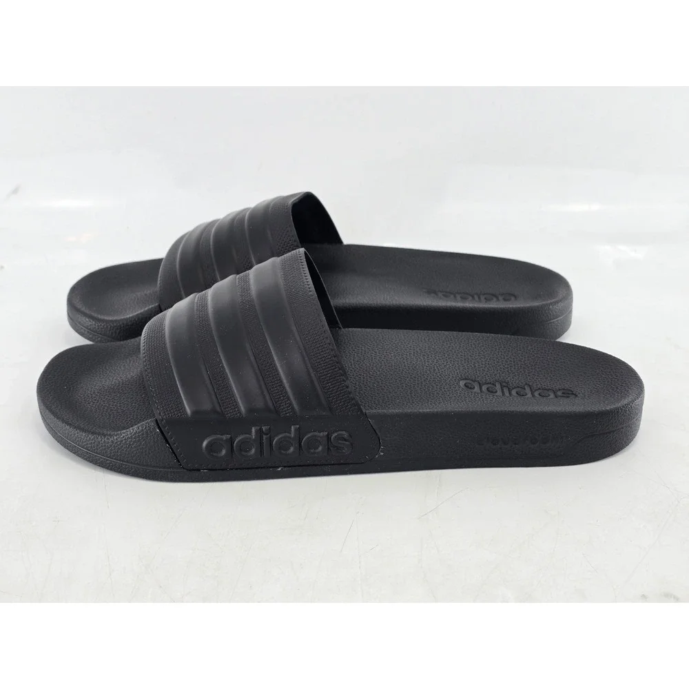 Adidas Adilette Shower Slides Mens 10 Black GZ3772 Sandals -Excellent